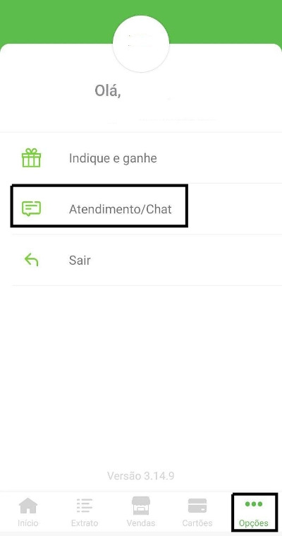 Cancelamento PagBank pelo APP